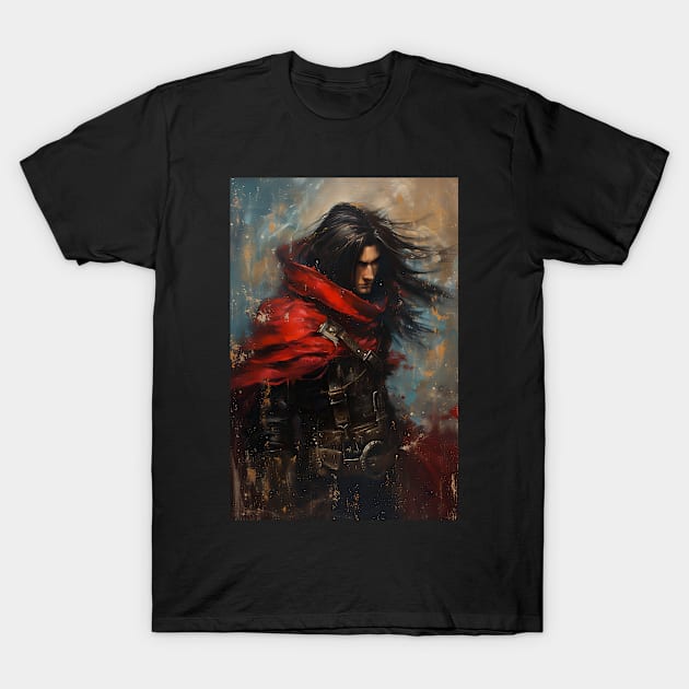 FF7 Rebirth Vincent Valentine T-Shirt by peculiarbutcute